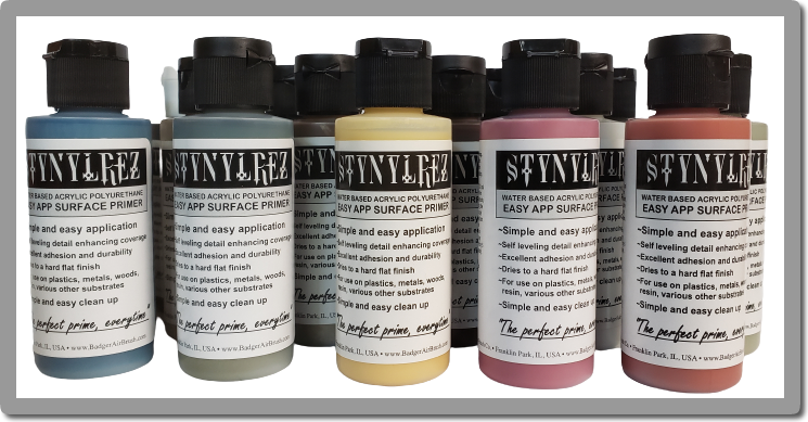 Badger Airbrush and Stynylrez Primers Re-stock and New Items at Sunward  Hobbies • Canada's largest selection of model paints, kits, hobby tools,  airbrushing, and crafts with online shipping and up to date